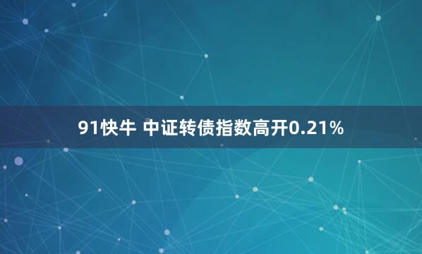 91快牛 中证转债指数高开0.21%