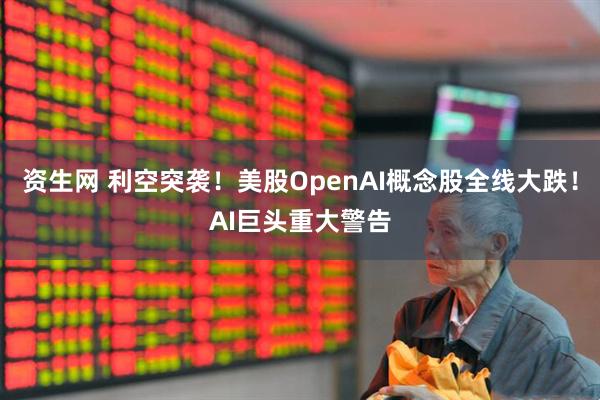 资生网 利空突袭！美股OpenAI概念股全线大跌！AI巨头重大警告